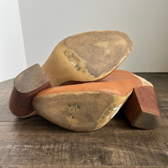 ANTHROPOLOGIE X MISS ALBRIGHT DENNIS BROWN MULE BOOTIES SIZE 9 - Picture 9 of 9